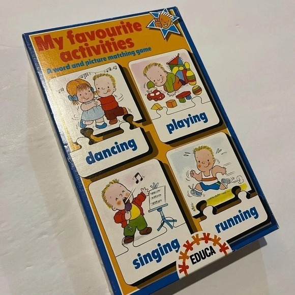 Educa My Favourite Activities Matching Puzzle Game For 5-7 years Vintage 90’s - Picture 1 of 9